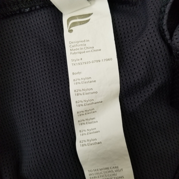 Fabletics sheer dark gray wrap around sleeveless open back scoop neck top Sz XL - Picture 10 of 11